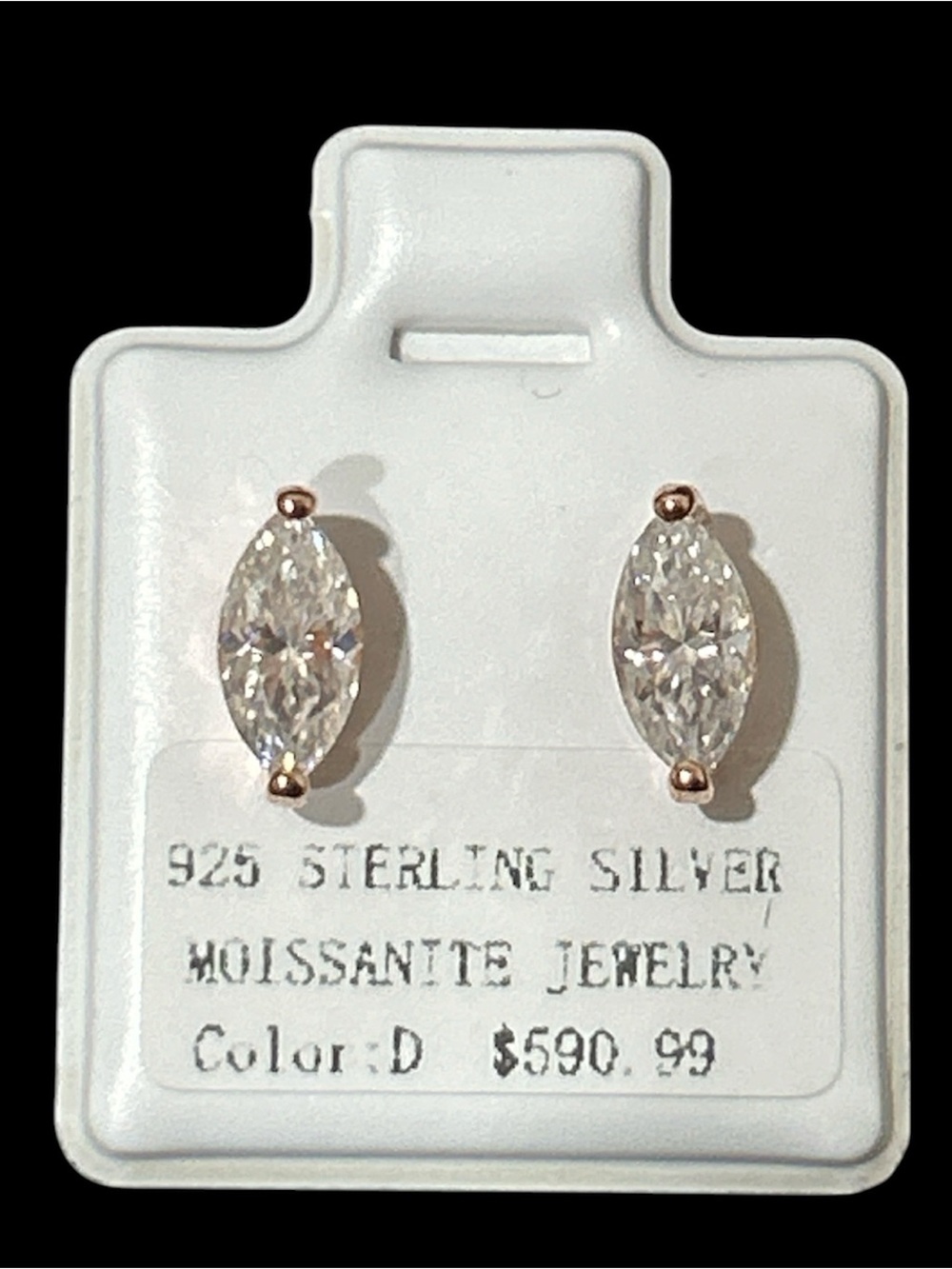 Marquise 4.8mm 1.0CT GRA certified Moissanite Stud Earrings